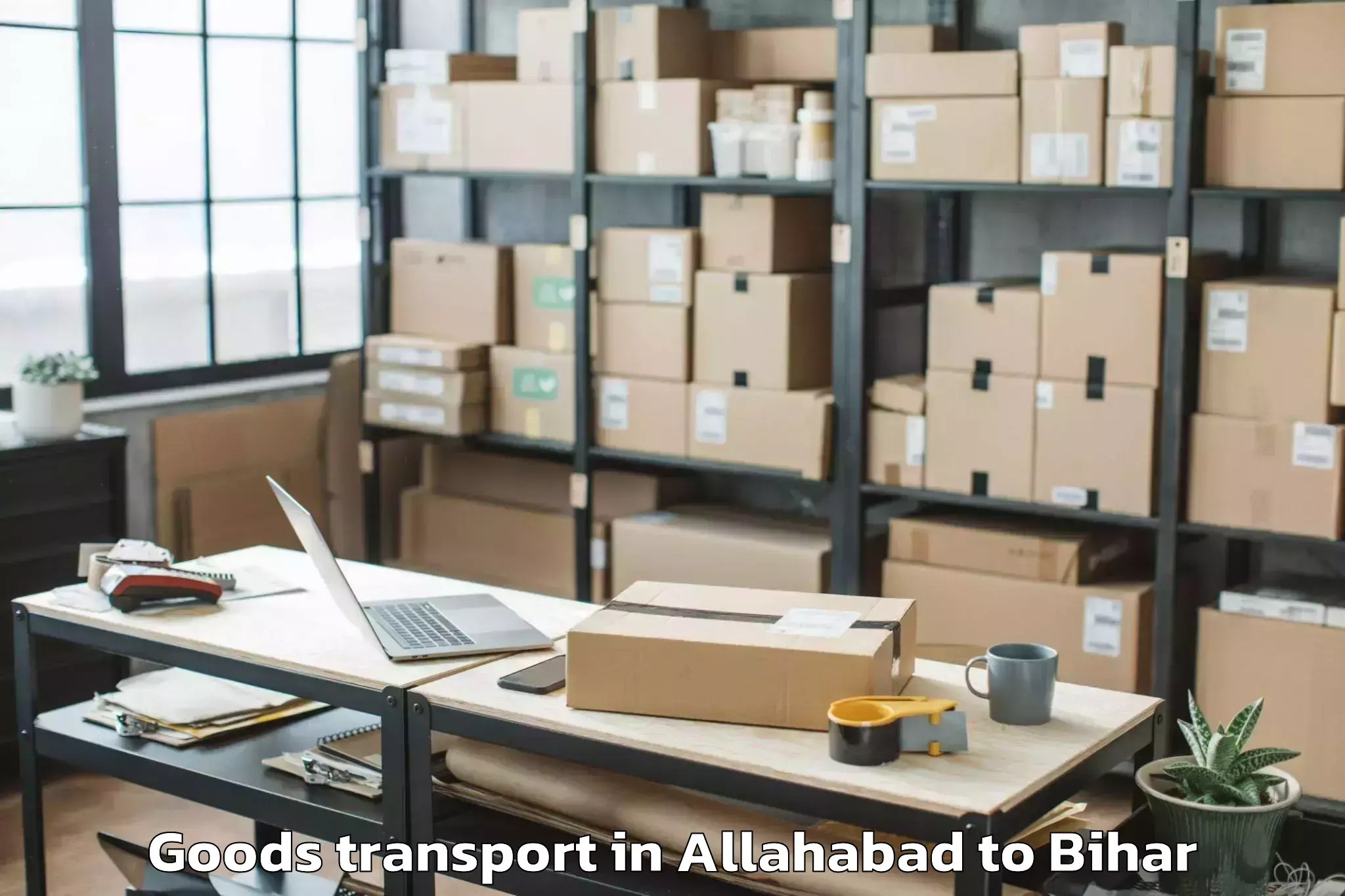 Top Allahabad to Lauriya Goods Transport Available